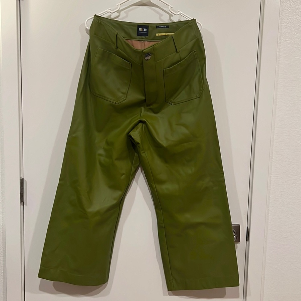 Maeve Collette Faux Leather Wide-leg Pant - 33